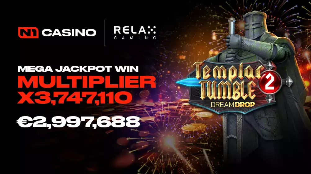N1 gaming: lucky player wins &euro;3MM in Relax Gaming's Dream Drop